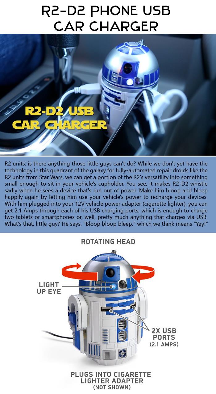 R2-D2 Phone USB Car Charger