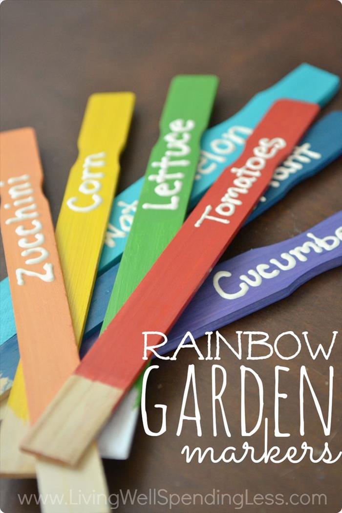 Rainbow Garden Markers