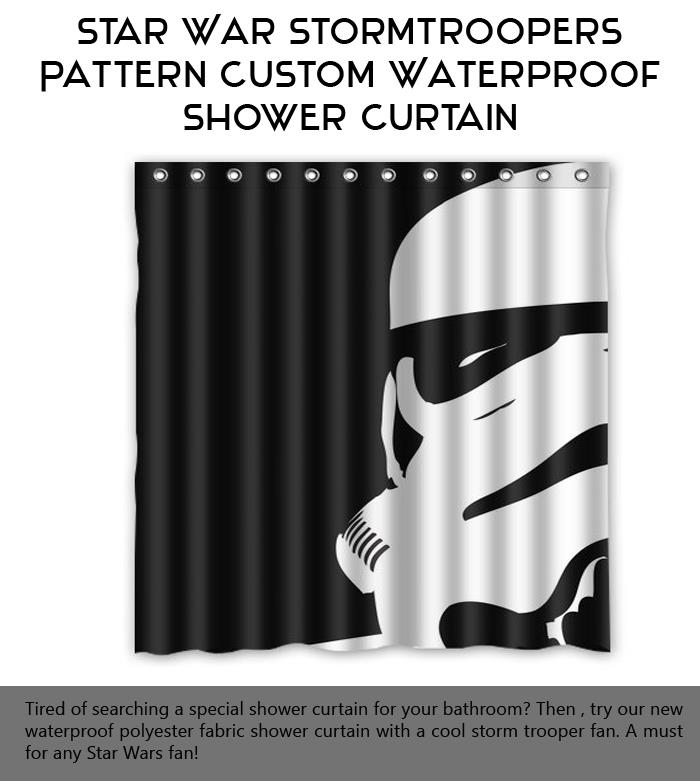Star War Stormtroopers Pattern Custom Waterproof Shower Curtain