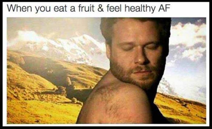 eating fruit