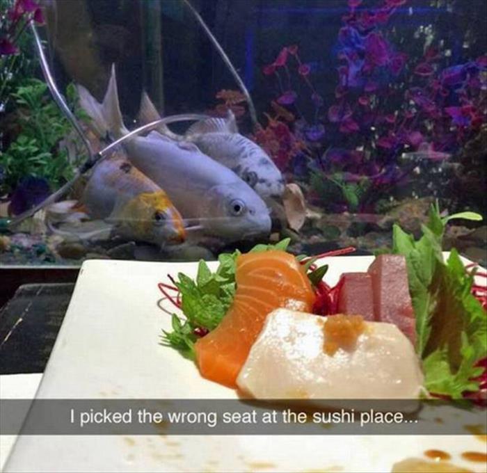eating sushi