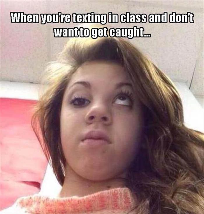 texting in class