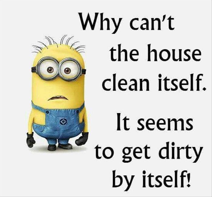 when you clean the house