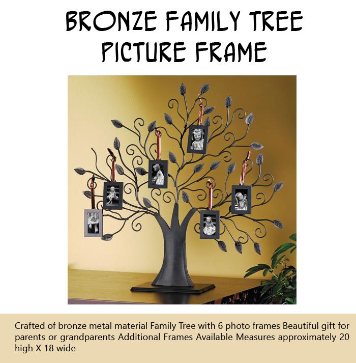 Bronze Family Tree Picture Frame