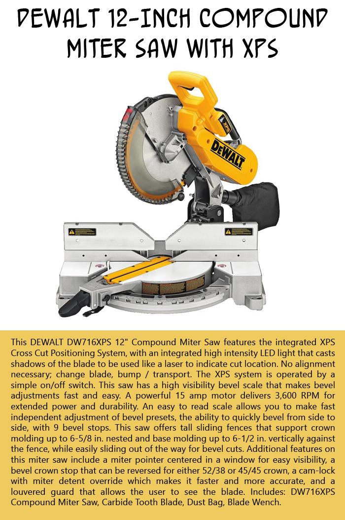 DEWALT Compound Miter Saw with XPS 12-Inch