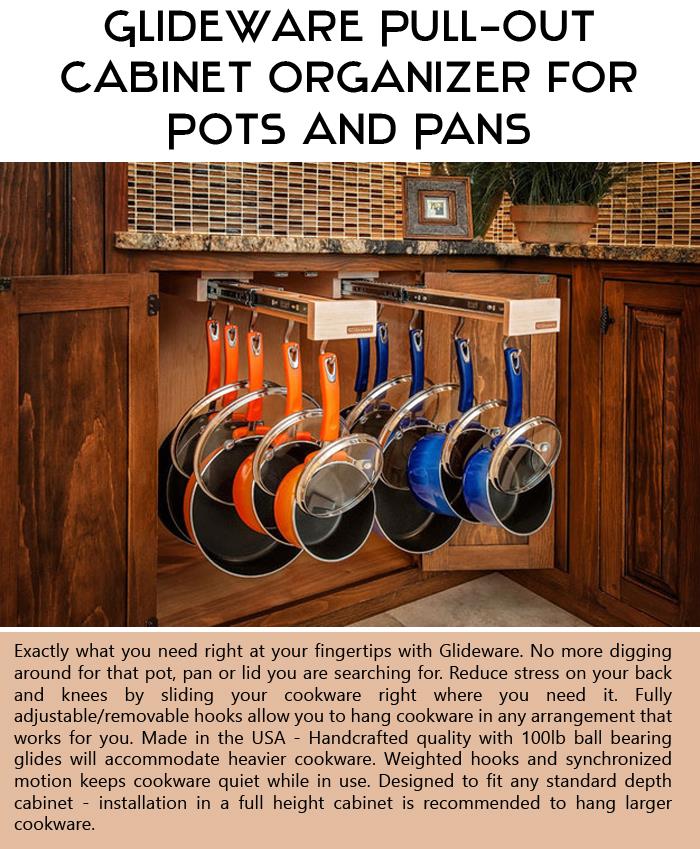 Glideware Pull-out Cabinet Organizer for Pots and Pans