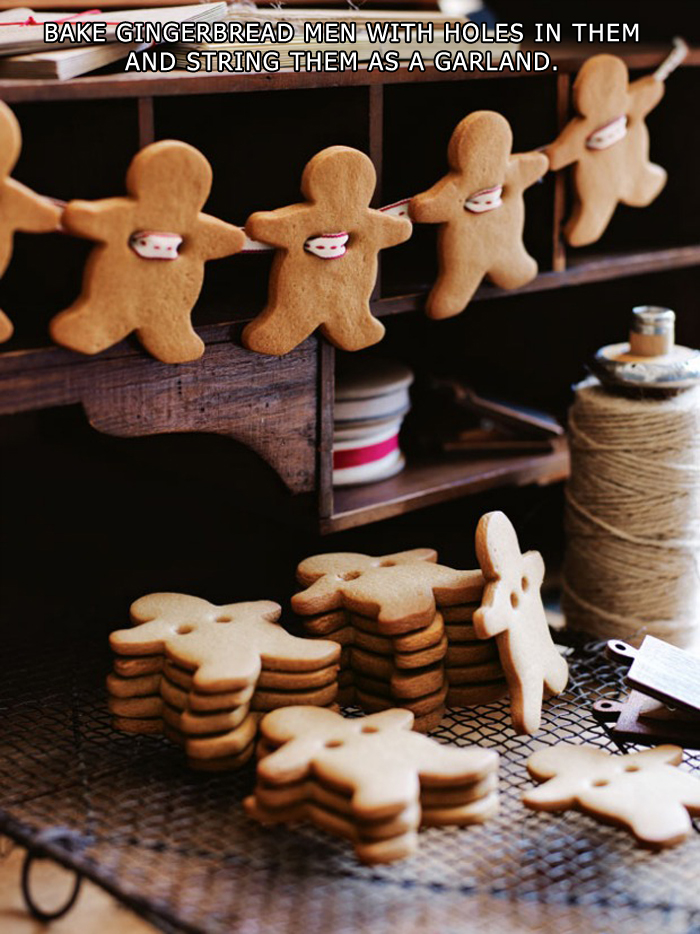 Holiday Hacks- gingerbread men garland