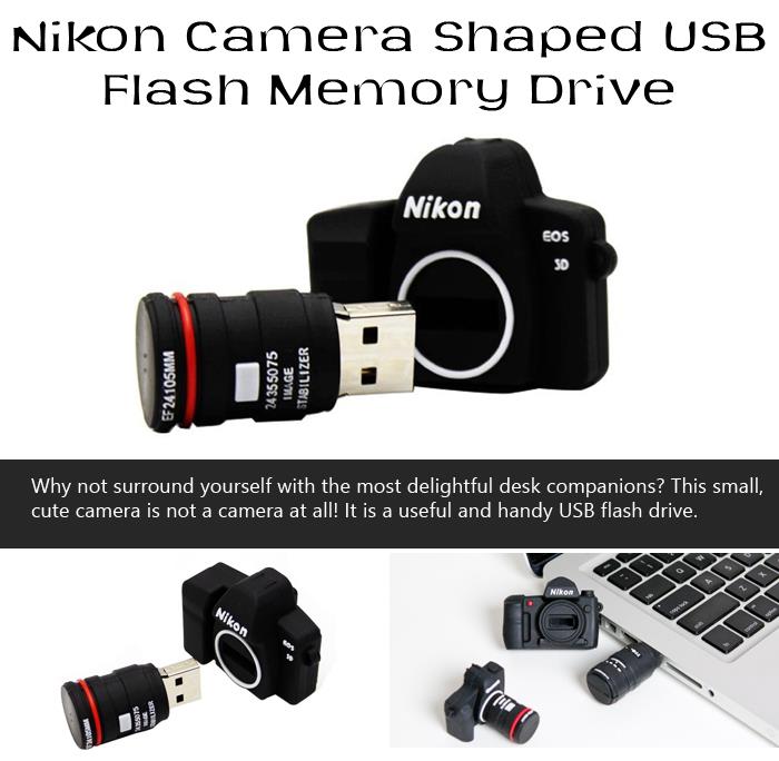 Nikon Camera Shaped USB Flash Memory Drive