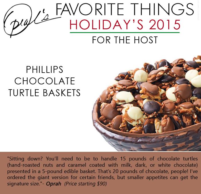 Oprah's Favorite Things - Phillips Chocolate Turtle baskets