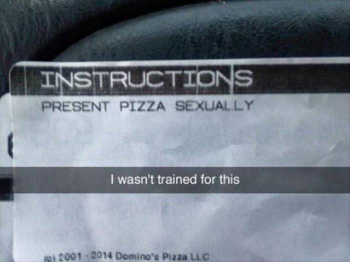 Pizza instructions