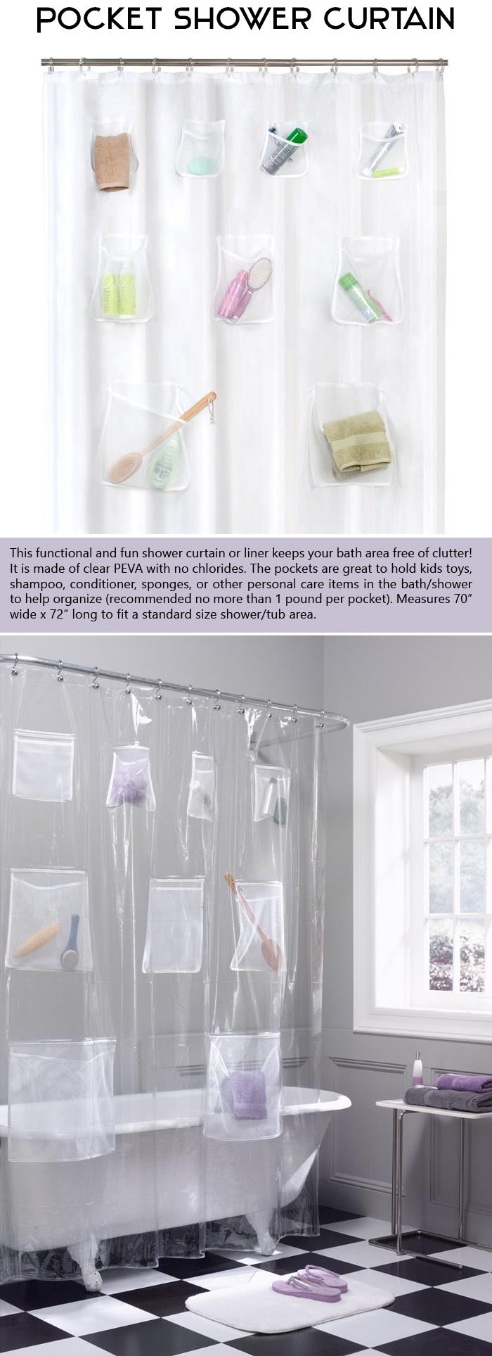 Pocket Shower Curtain