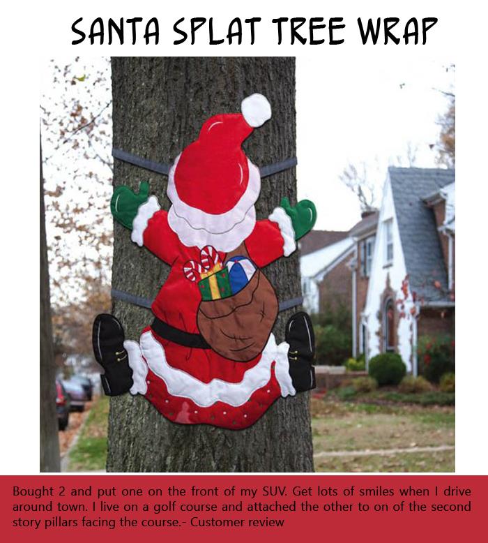 Santa Splat Tree Wrap