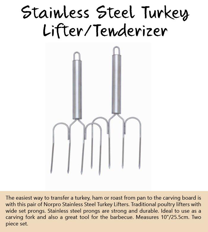 Stainless Steel Turkey Lifter Tenderizer