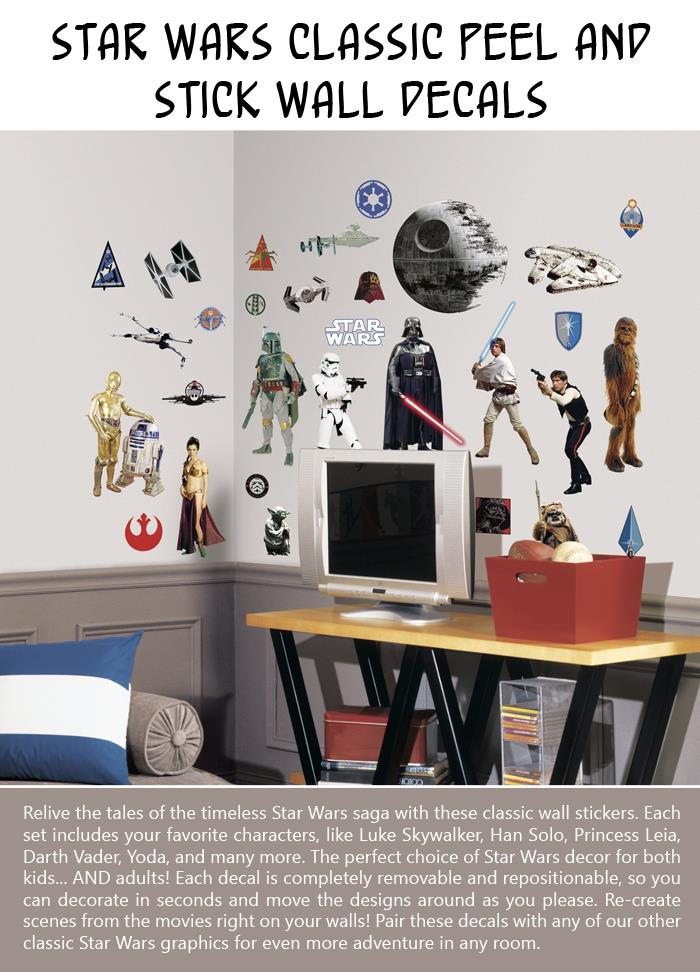 Star Wars Classic Peel And Stick Wall Decals