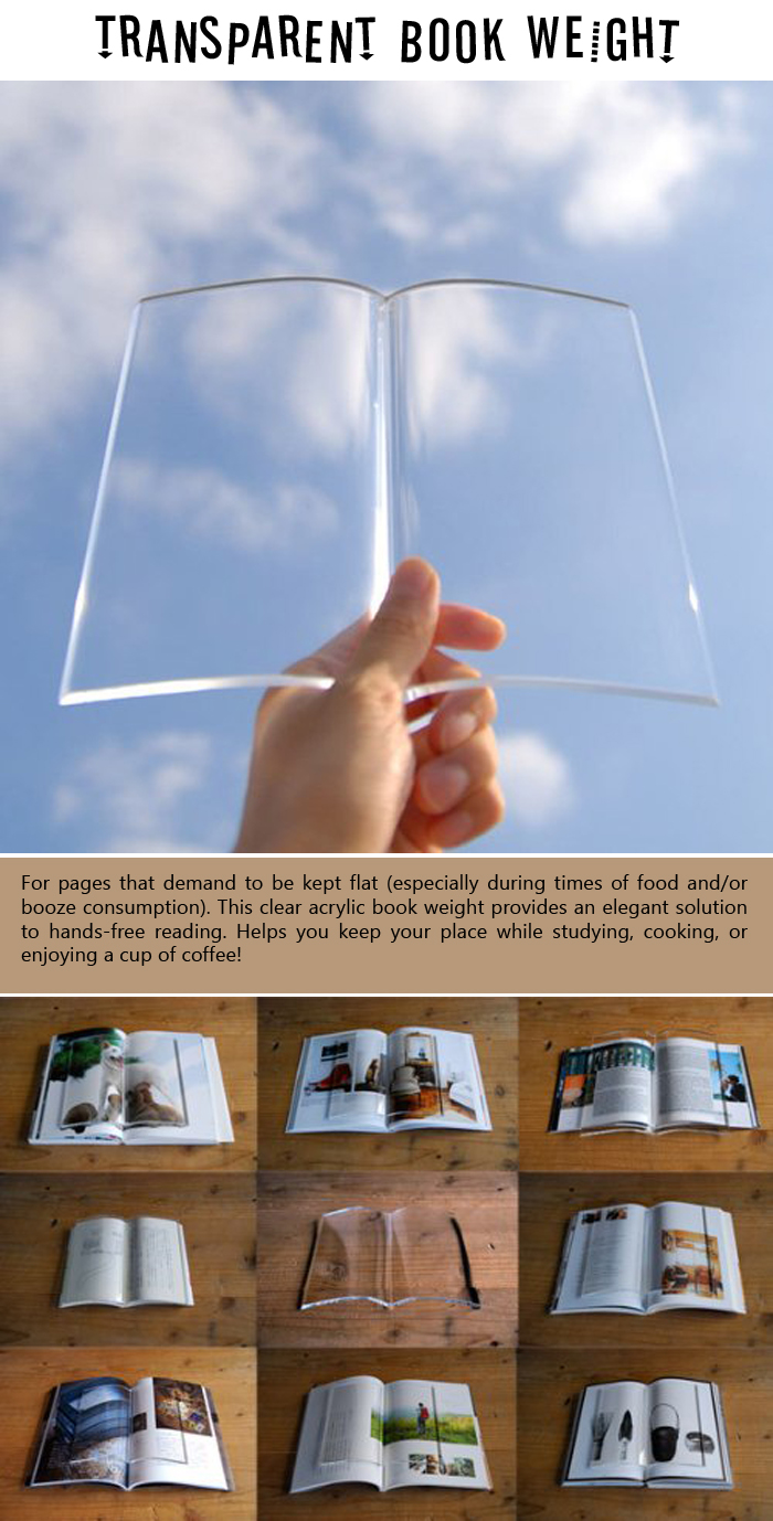 Transparent Book Weight