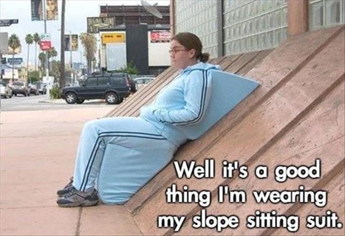 slope sitting suit