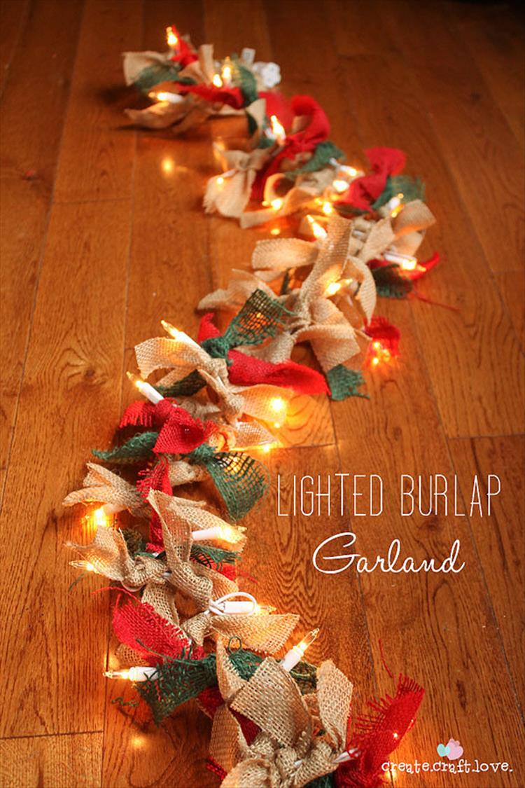 Colorful Burlap Garland