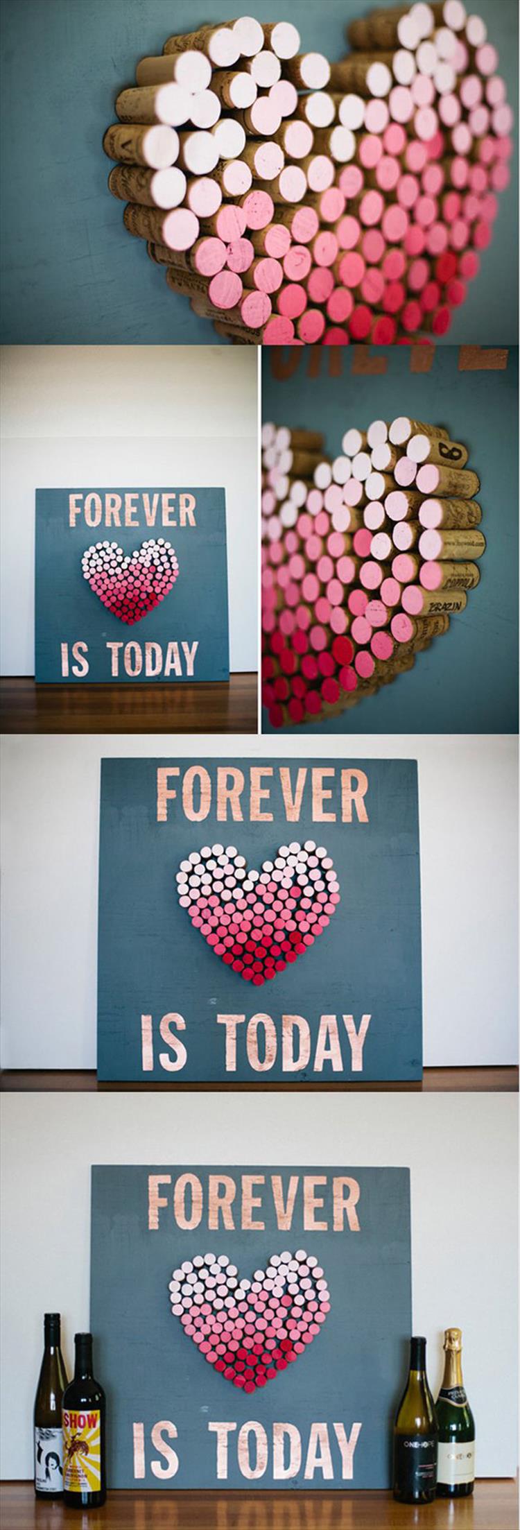 DIY Ombre Cork Heart