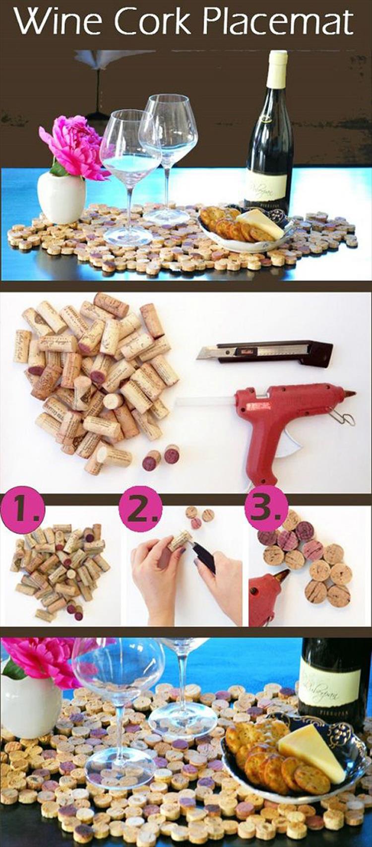 DIY Wine Cork Placemat