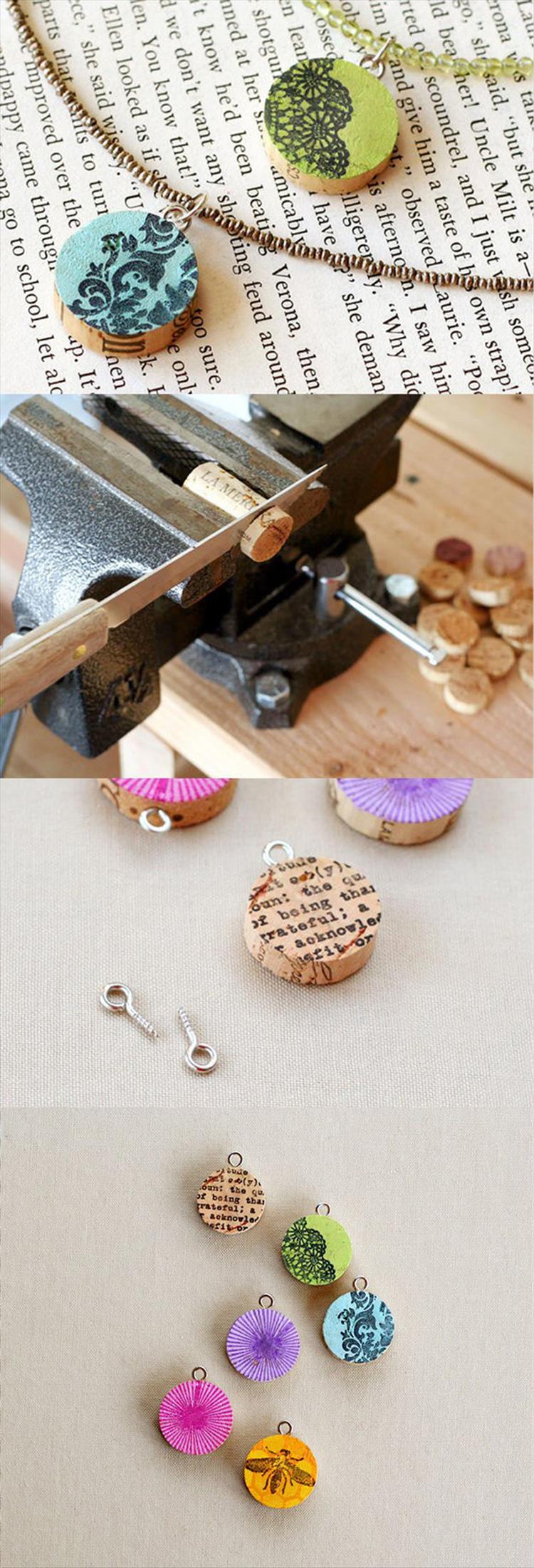 Easy Wine Cork Pendants