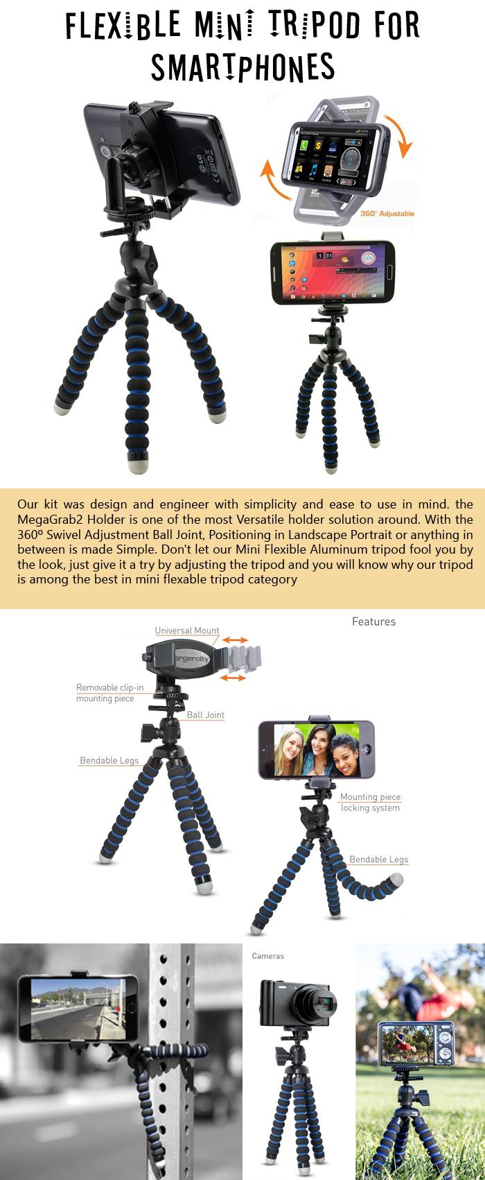 Flexible Mini Tripod for Smartphones