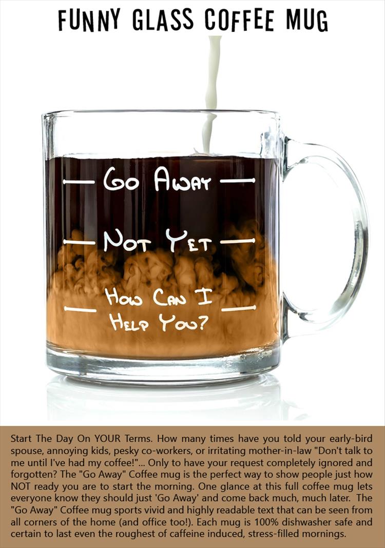 Funny Glass Coffee Mug