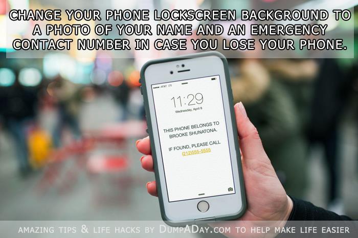 Life hacks- phone lock screen photo tip