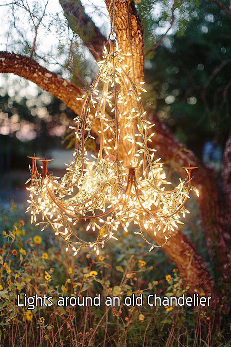 Lights around Chandelier