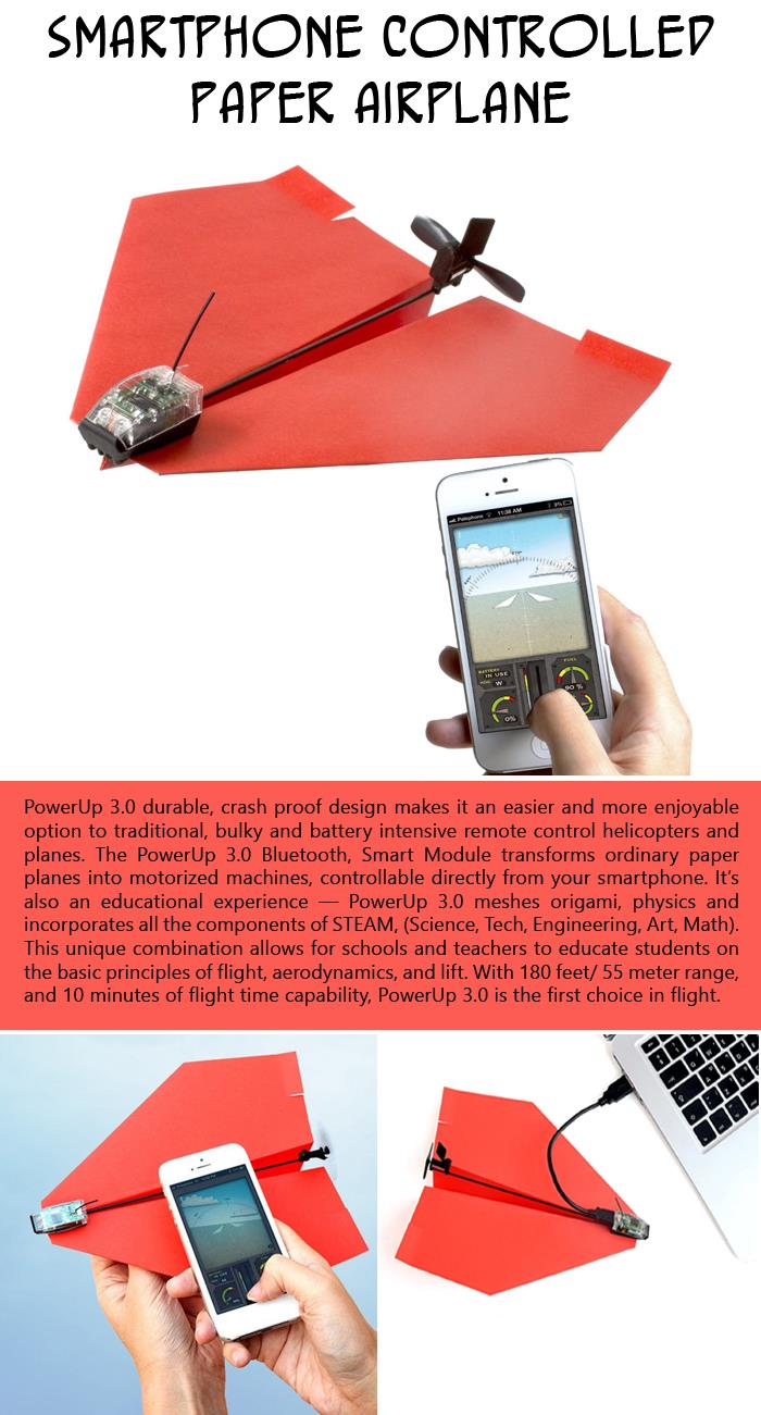 Smartphone Controlled Paper Airplane