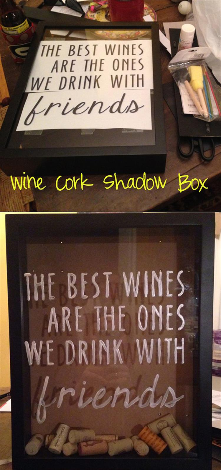 Wine Cork Shadow Box