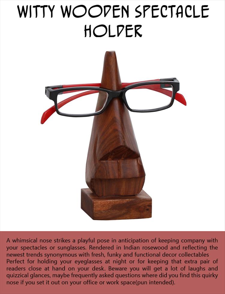 Witty Wooden Spectacle Holder