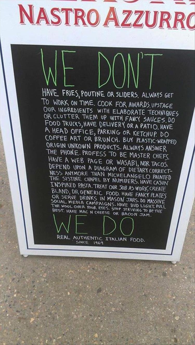 The Funniest Restaurant Signs You'll See All Day - 25 Pics