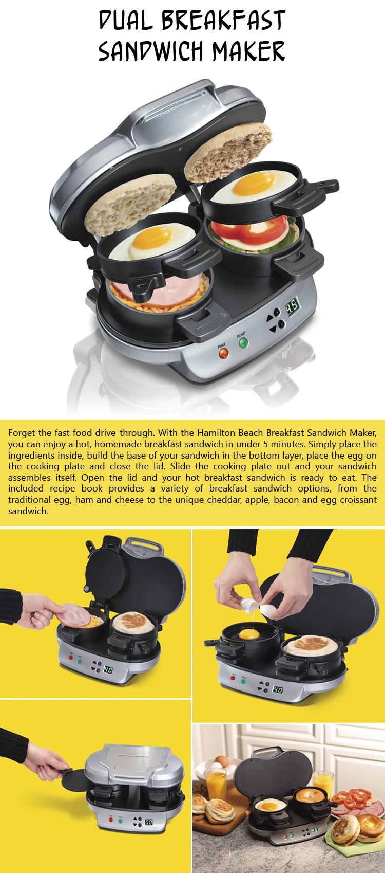 Dual Breakfast Sandwich Maker