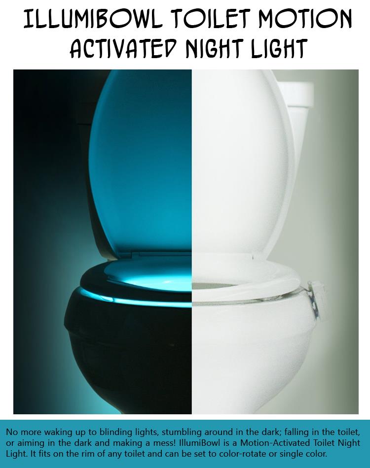 IllumiBowl Toilet Motion Activated Night Light