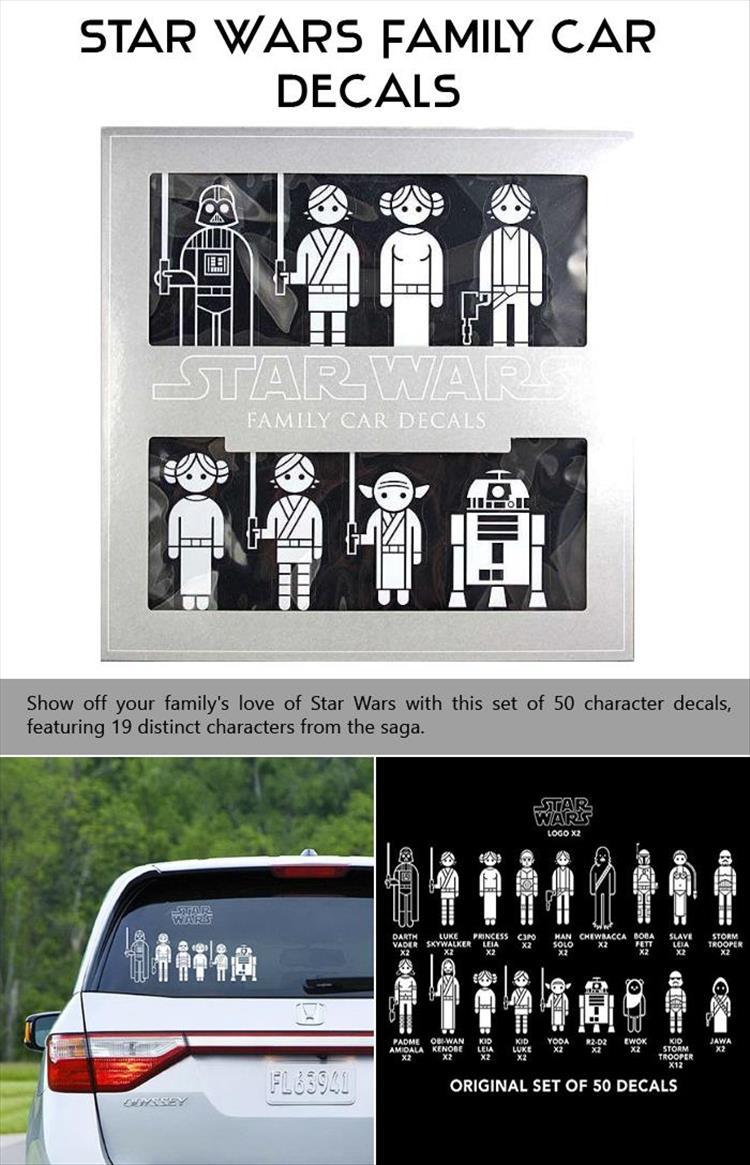 Star Wars Family Car Decals