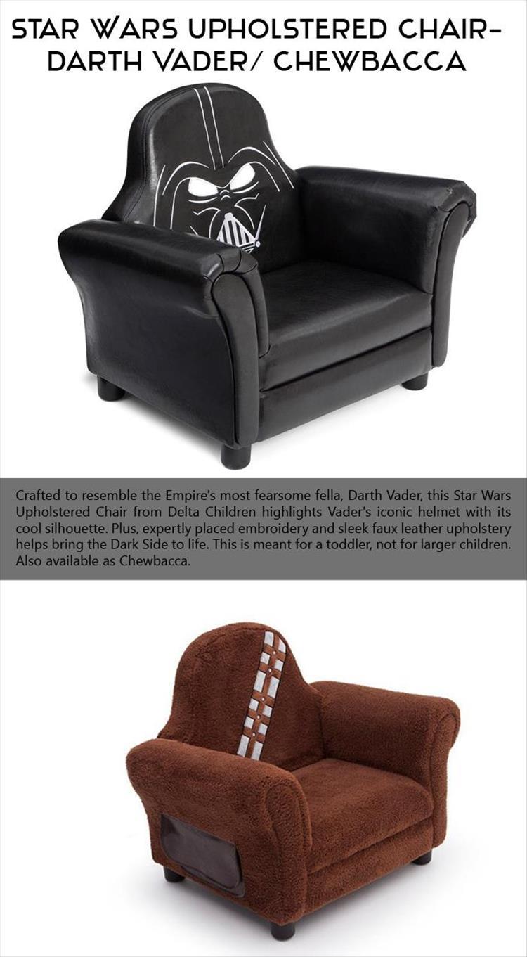 Star Wars Upholstered Chair- Darth Vader Chewbacca