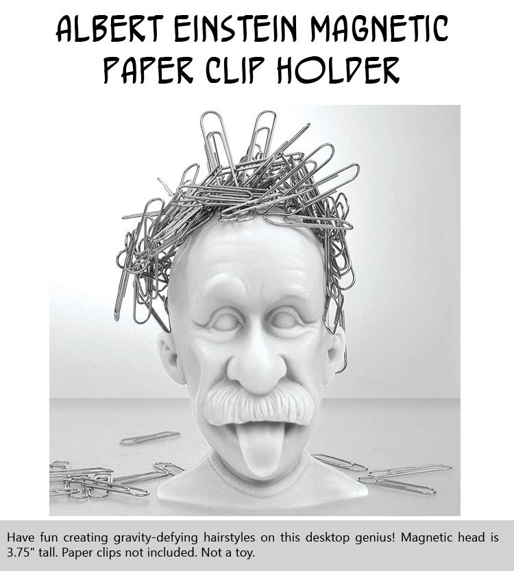 Albert Einstein Magnetic Paper Clip Holder