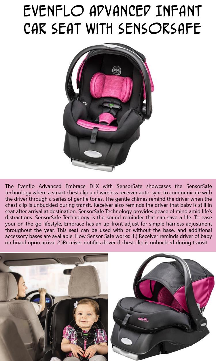 Evenflo Advanced Embrace DLX Infant Car Seat with SensorSafe