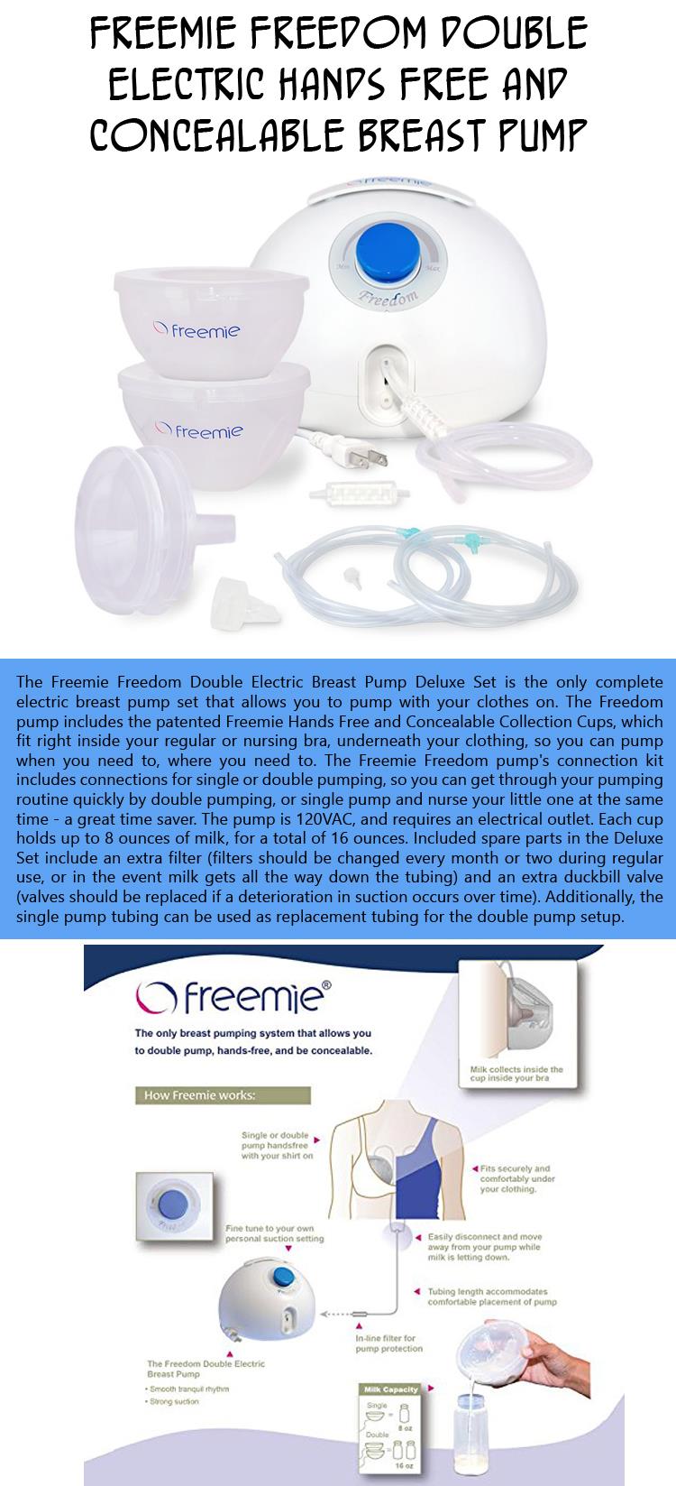 Freemie Freedom Double Electric Hands Free and Concealable Breast Pump