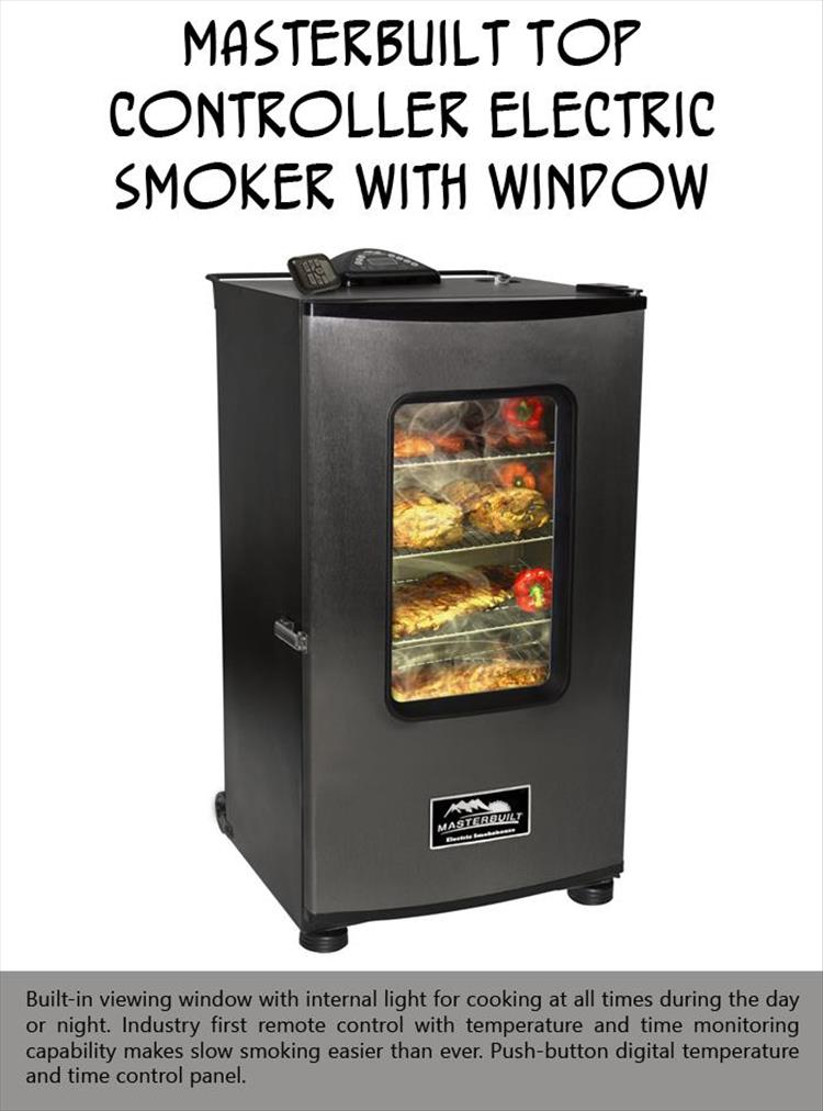 Masterbuilt Top Controller Electric Smoker with Window