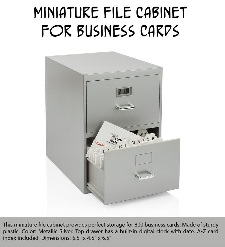Miniature File Cabinet for Business Cards