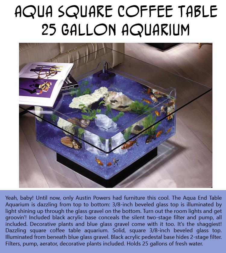 Aqua Square Coffee Table 25 Gallon Aquarium