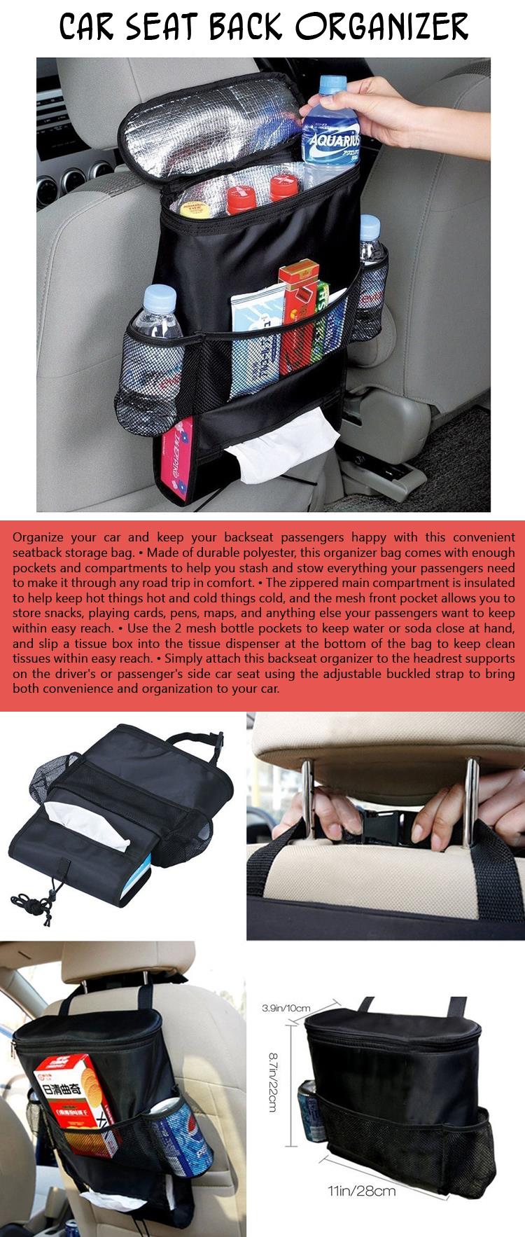 Car Seat Back Organizer