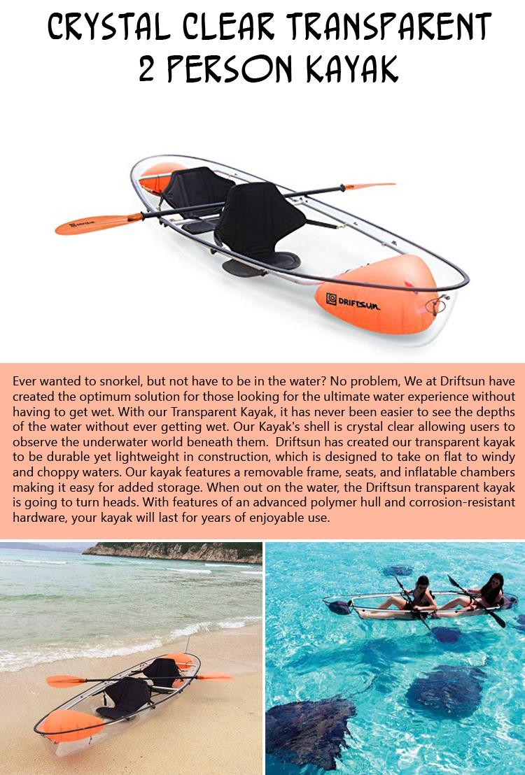Crystal Clear Transparent 2 Person Kayak