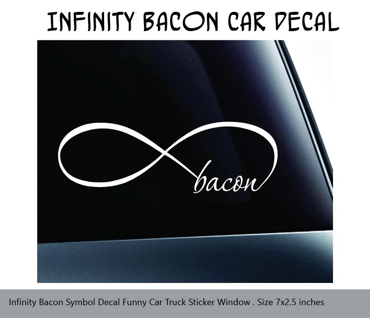 Infinity Bacon Car Decal