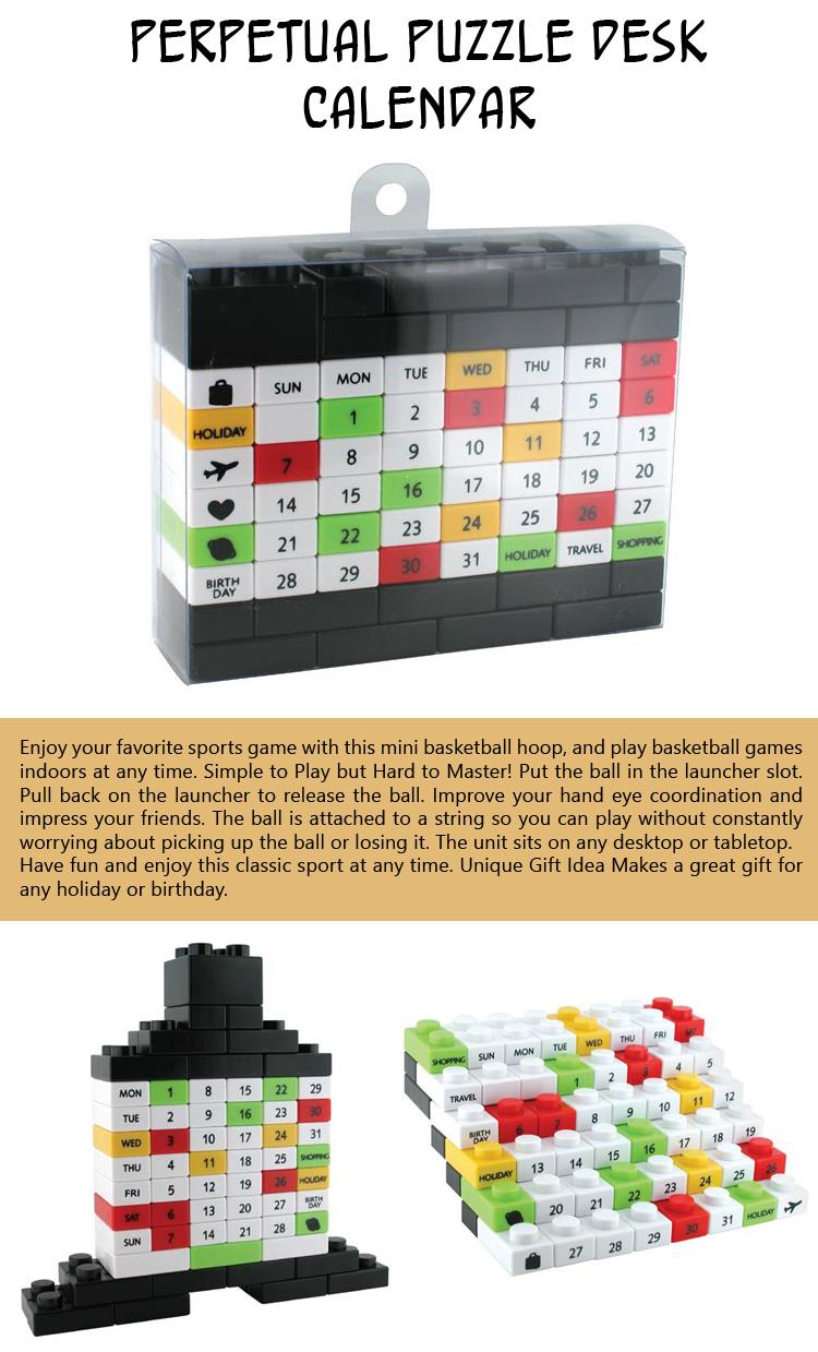 Perpetual Puzzle Desk Calendar