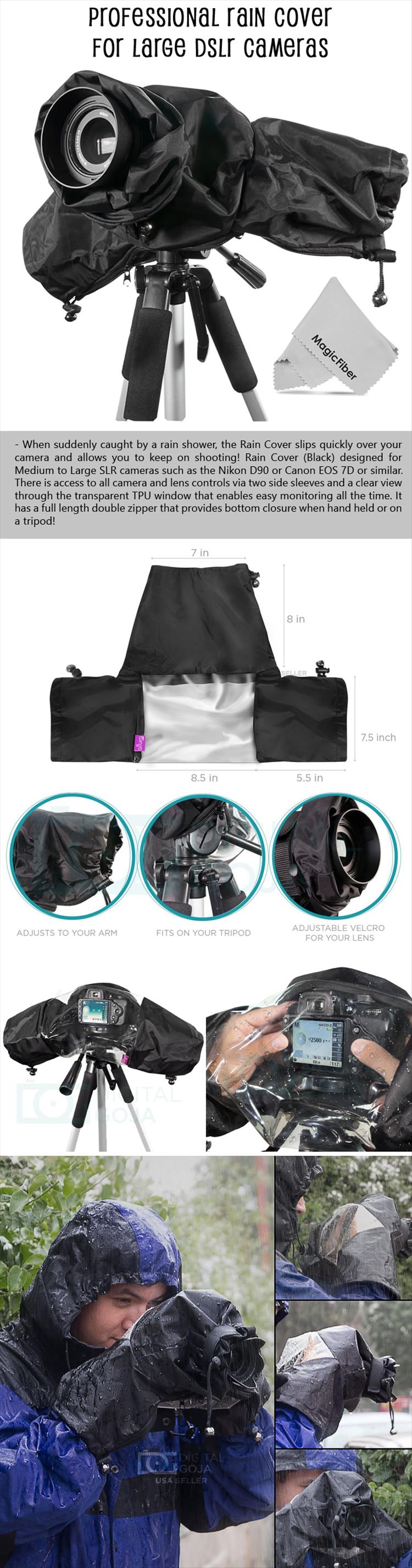Professional Rain Cover for Large DSLR Cameras
