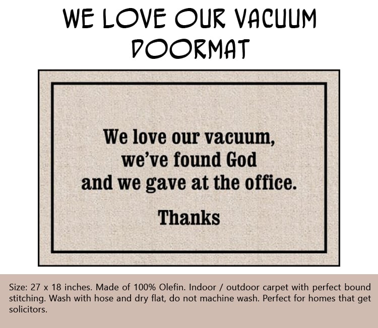 We Love Our Vacuum Doormat