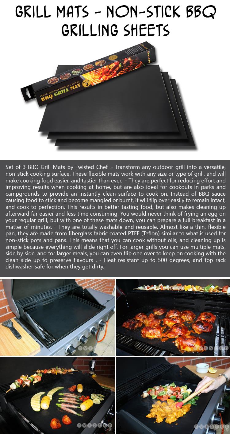 Grill Mats - Non-stick BBQ Grilling Sheets