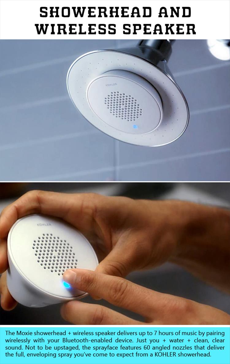 Showerhead and Wireless Speaker